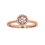 Adamar Jewels Round Cluster Ring in 18K rose gold set with diamonds