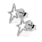 Adamar Jewels LUZ Mito Earrings in 18K white gold set with diamonds