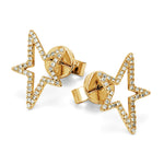 Adamar Jewels LUZ Mito Earrings in 18K yellow gold set with diamonds