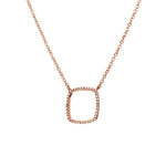 Adamar Jewels LUZ Brisa Necklace in 18K rose gold set with diamonds