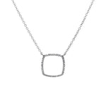 Adamar Jewels LUZ Brisa Necklace in 18K white gold set with diamonds