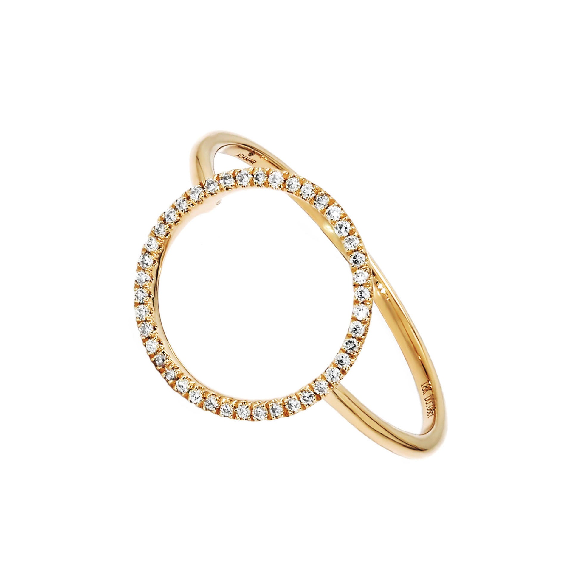 Adamar Jewels LUZ Dom Ring in 18K yellow gold set with diamonds