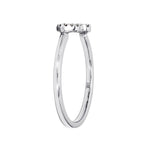 Adamar Jewels Double drop Ring in 18K white gold set with diamonds