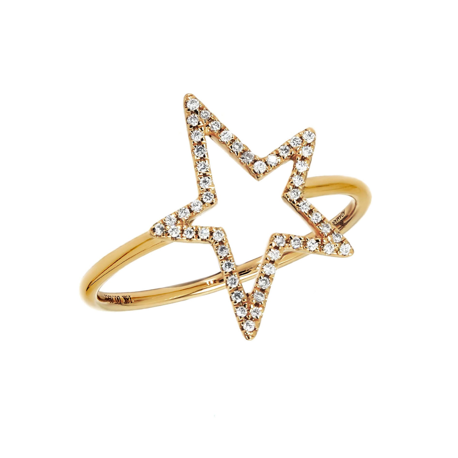 Adamar Jewels LUZ Mito Ring in 18K yellow gold set with diamonds