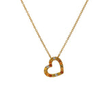 Adamar Jewels VISTOSO Love Necklace in 18K yellow gold with colour sapphire and diamonds