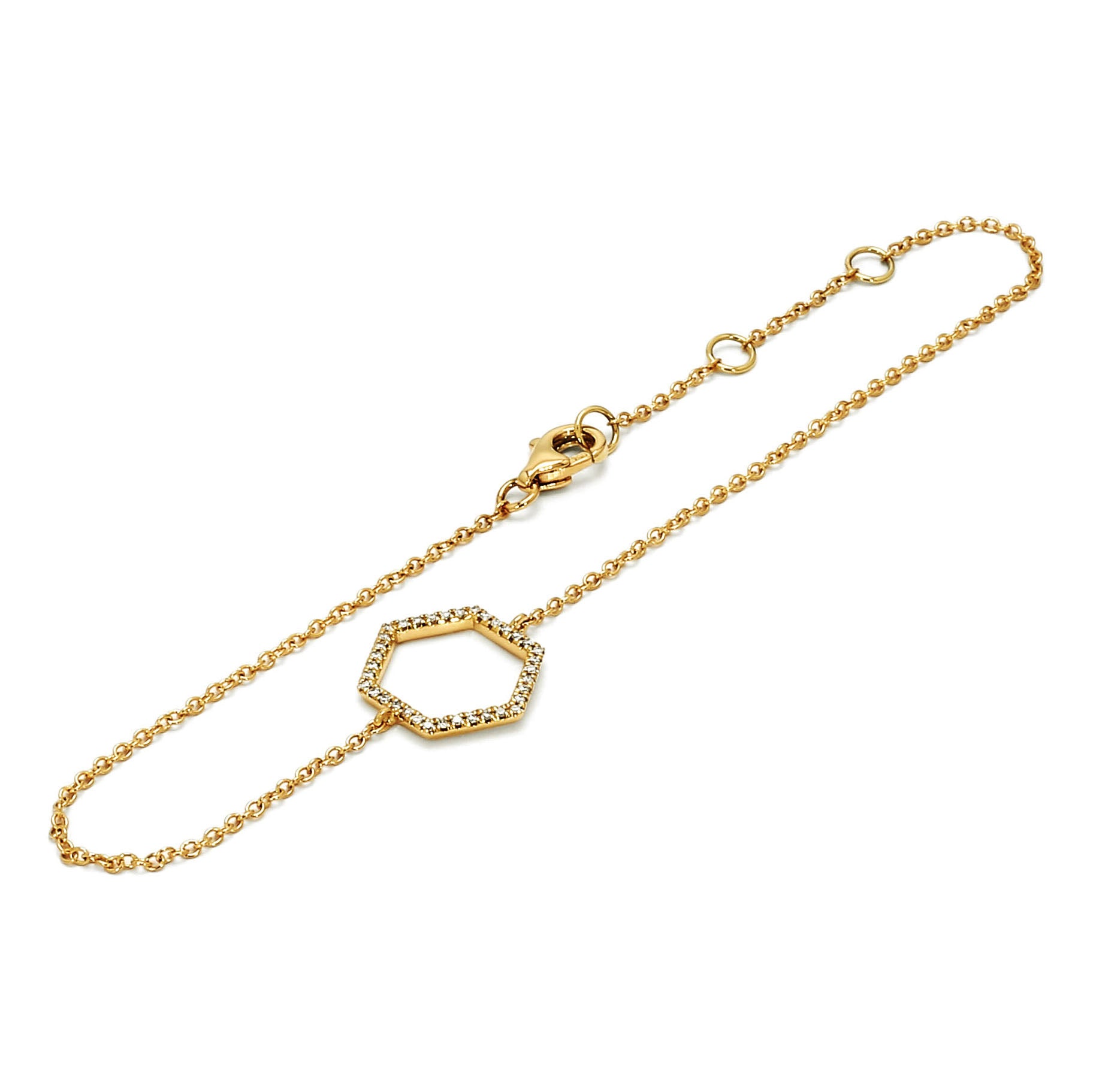 Adamar Jewels LUZ Nube Bracelet in 18K yellow gold set with diamonds