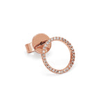 Adamar Jewels LUZ Dom Single Earring in 18K rose gold set with diamonds