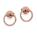 Adamar Jewels LUZ Dom Earrings in 18K rose gold set with diamonds