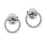 Adamar Jewels LUZ Dom Earrings in 18K white gold set with diamonds