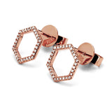 Adamar Jewels LUZ Nube Earrings in 18K rose gold set with diamonds