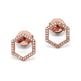 Adamar Jewels LUZ Nube Earrings in 18K rose gold set with diamonds