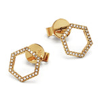 Adamar Jewels LUZ Nube Earrings in 18K yellow gold set with diamonds