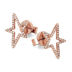 Adamar Jewels LUZ Mito Earrings in 18K rose gold set with diamonds