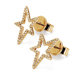 Adamar Jewels LUZ Mito Earrings in 18K yellow gold set with diamonds