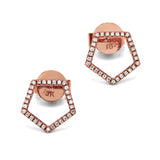 Adamar Jewels LUZ Cielo Earrings in 18K rose gold set with diamonds