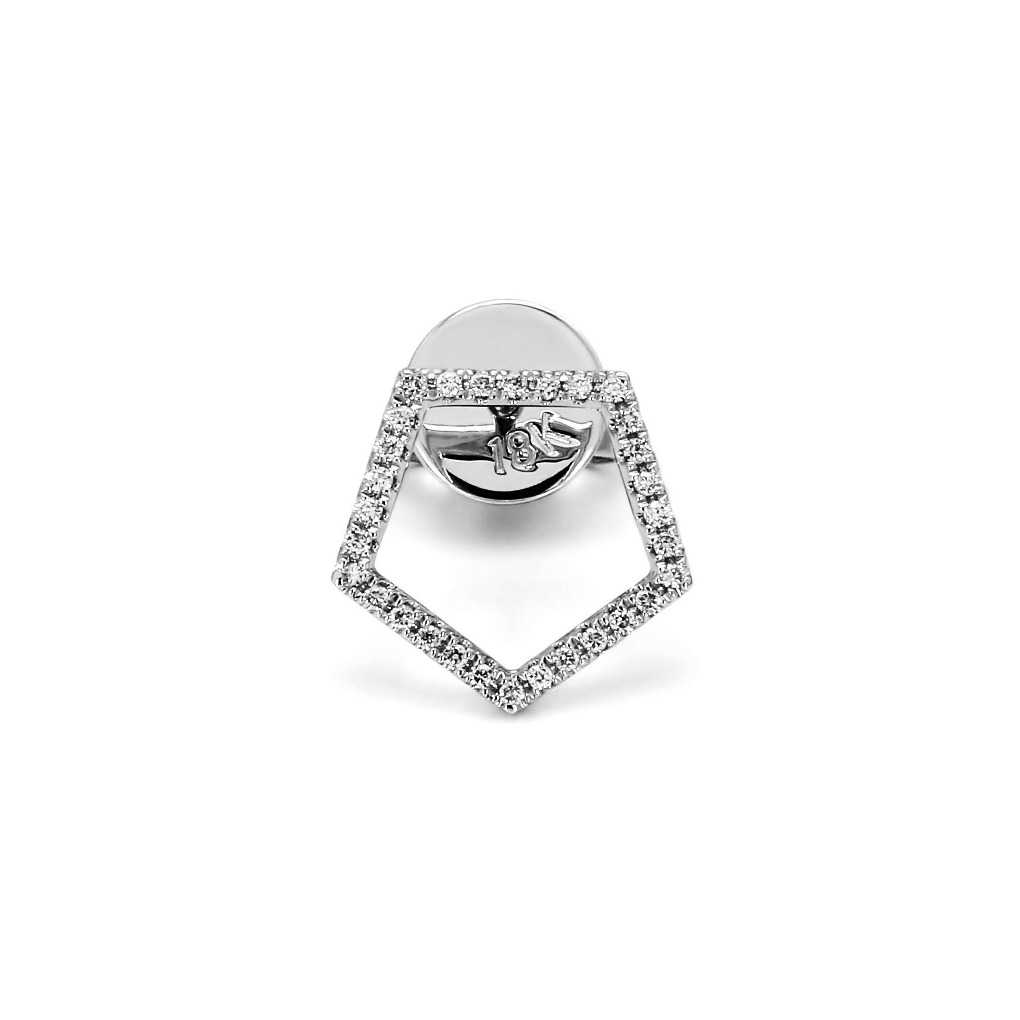 Adamar Jewels LUZ Cielo Single Earring in 18K white gold set with diamonds