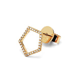Adamar Jewels LUZ Cielo Single Earring in 18K yellow gold set with diamonds