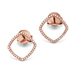 Adamar Jewels LUZ Brisa Earrings in 18K rose gold set with diamonds