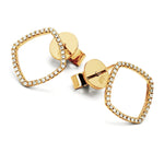 Adamar Jewels LUZ Brisa Earrings in 18K yellow gold set with diamonds