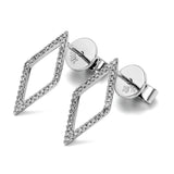 Adamar Jewels LUZ Cometa Earrings in 18K white gold set with diamonds