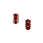 Adamar Jewels CREENCIA Besito Earrings in 18K rose gold set with ruby and diamonds