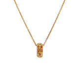 Adamar Jewels VISTOSO Classic Necklace in 18K yellow gold with colour sapphire and diamonds