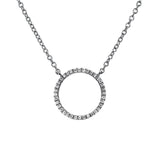 Adamar Jewels LUZ Dom Necklace in 18K white gold set with diamonds
