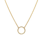 Adamar Jewels LUZ Dom Necklace in 18K yellow gold set with diamonds