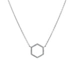 Adamar Jewels LUZ Nube Necklace in 18K white gold set with diamonds