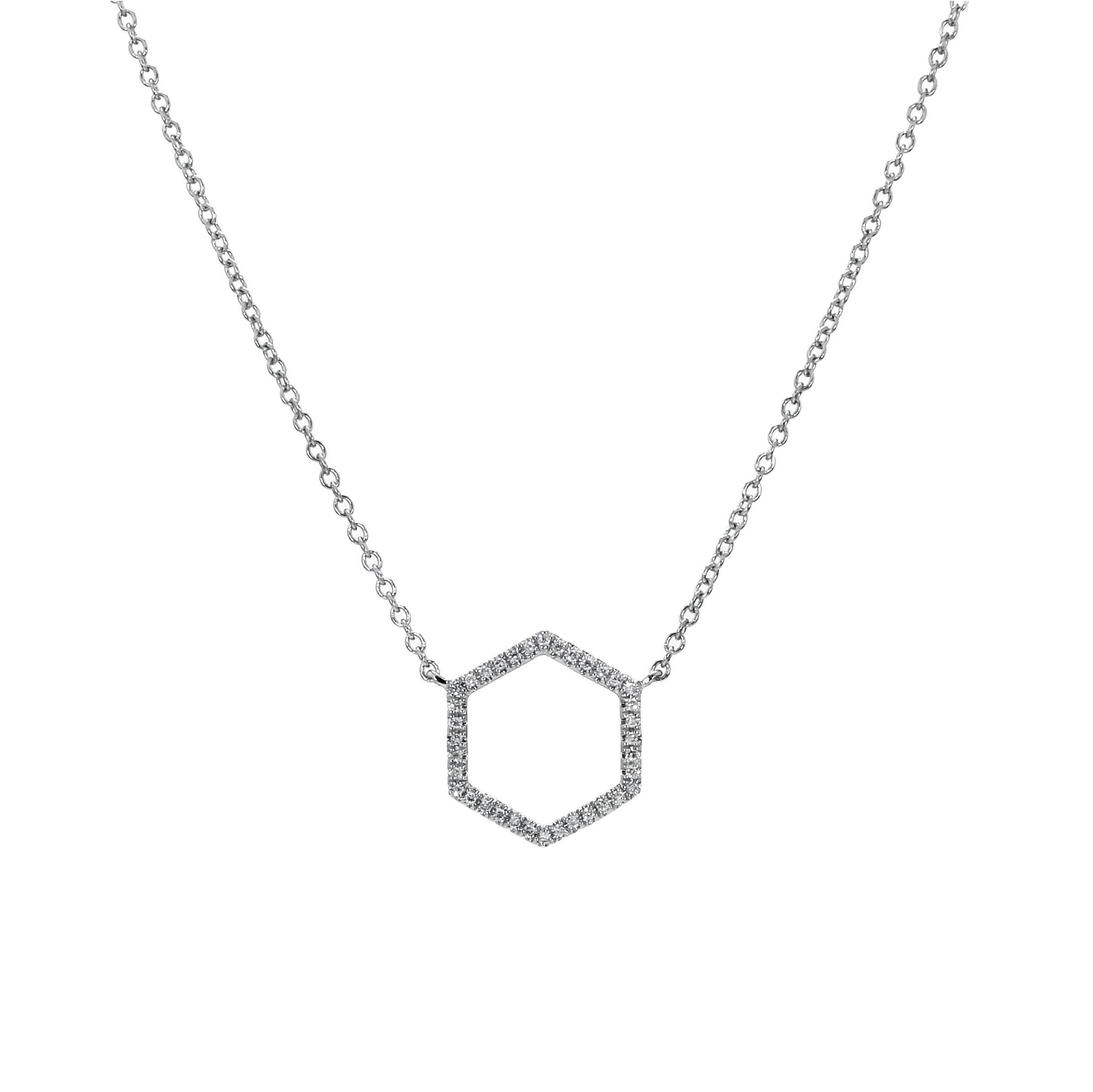 Adamar Jewels LUZ Nube Necklace in 18K white gold set with diamonds