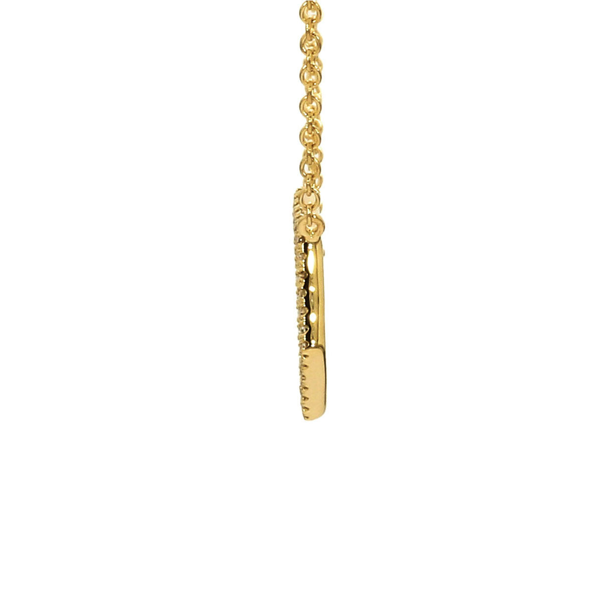Adamar Jewels LUZ Nube Necklace in 18K yellow gold set with diamonds