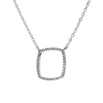 Adamar Jewels LUZ Brisa Necklace in 18K white gold set with diamonds