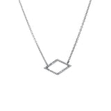 Adamar Jewels LUZ Cometa Necklace in 18K white gold set with diamonds