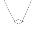 Adamar Jewels LUZ Cometa Necklace in 18K white gold set with diamonds