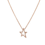 Adamar Jewels LUZ Mito Necklace in 18K rose gold set with diamonds