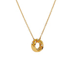 Adamar Jewels VISTOSO Reflection Necklace in 18K yellow gold with colour sapphire and diamonds