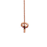 Adamar Jewels VISTOSO Cherish Necklace in 18K rose gold set with colour sapphire and diamonds