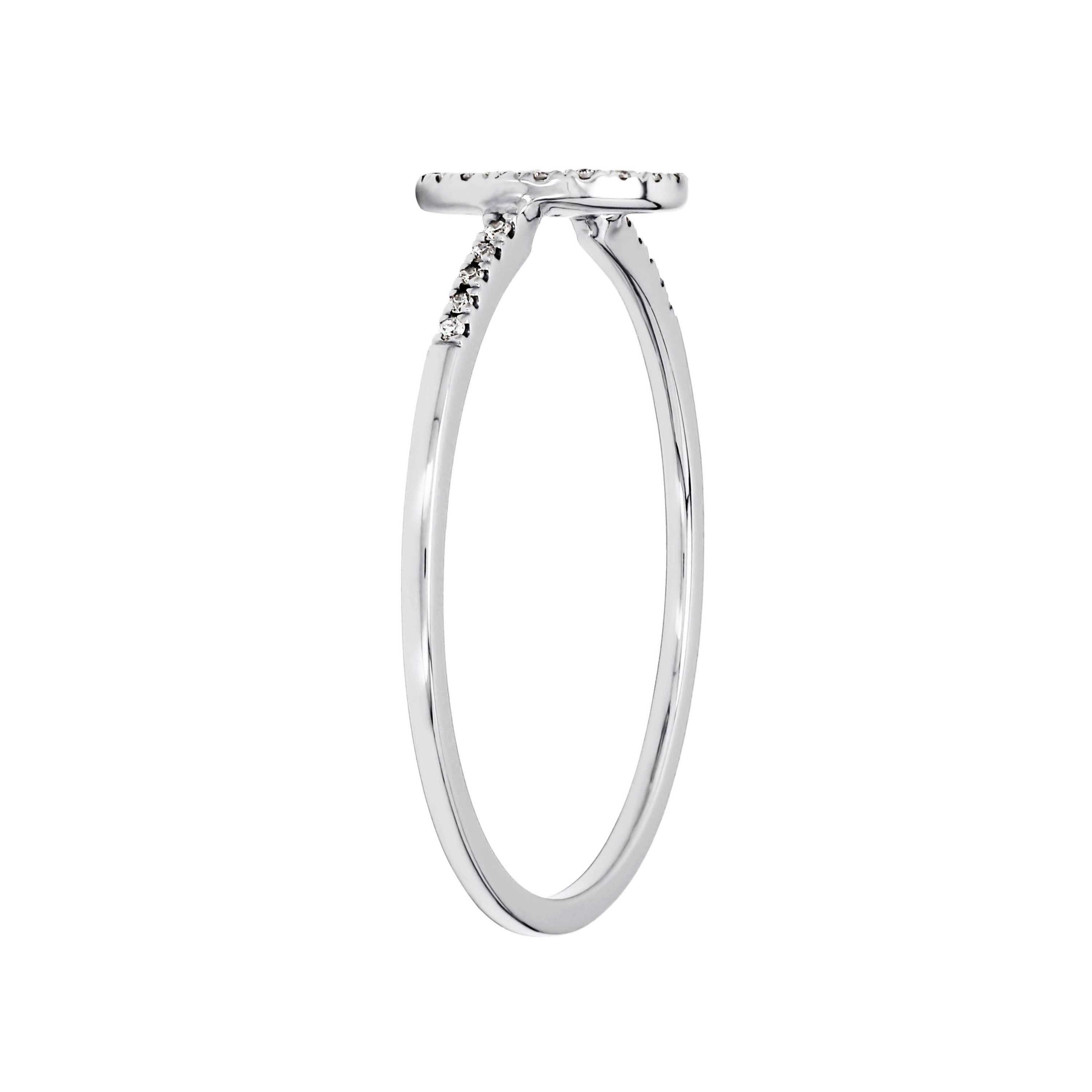 Adamar Jewels Peace Ring in 18K white gold set with diamonds
