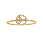 Adamar Jewels Peace Ring in 18K yellow gold set with diamonds