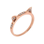 Adamar Jewels Kitty Ring in 18K rose gold set with diamonds