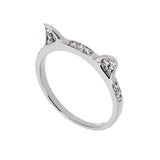 Adamar Jewels Kitty Ring in 18K white gold set with diamonds
