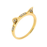 Adamar Jewels Kitty Ring in 18K yellow gold set with diamonds