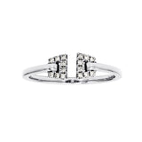 Adamar Jewels Stirrups Ring in 18K white gold set with diamonds