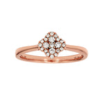 Adamar Jewels Lucky Clover Ring in 18K rose gold set with diamonds