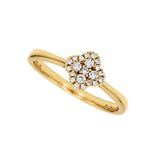 Adamar Jewels Lucky Clover Ring in 18K yellow gold set with diamonds