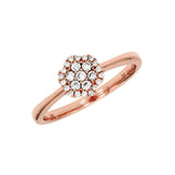 Adamar Jewels Sweet Floral Ring in 18K rose gold set with diamonds