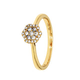 Adamar Jewels Sweet Floral Ring in 18K yellow gold set with diamonds