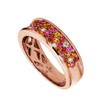 Adamar Jewels VISTOSO Galaxy Ring in 18K rose gold with colour sapphire and diamonds