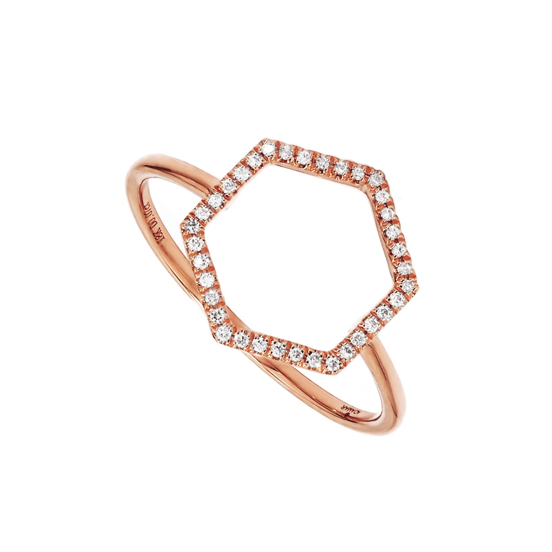 Adamar Jewels LUZ Nube Ring in 18K rose gold set with diamonds