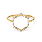 Adamar Jewels LUZ Nube Ring in 18K yellow gold set with diamonds